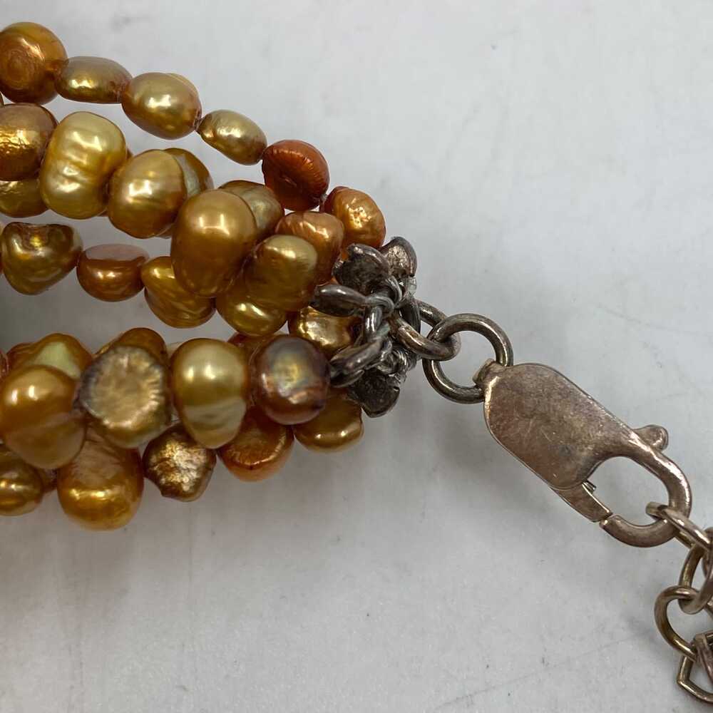 Orange Seed Pearl Layered Beaded Necklace | OS Regular - Picture 5 of 7